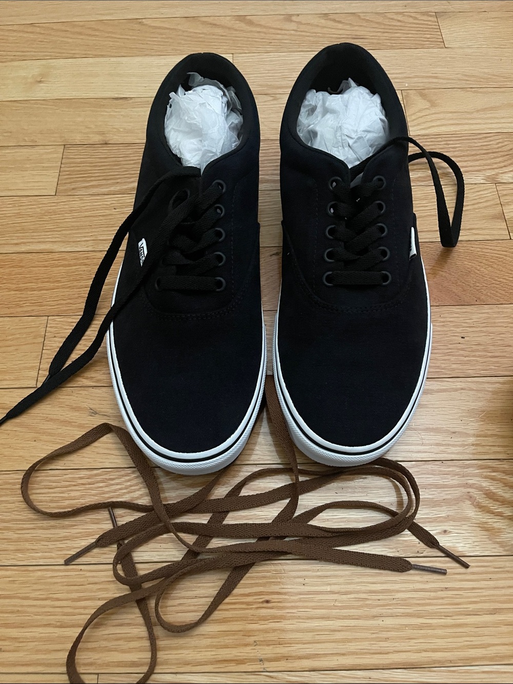 Vans Doheny Black with Brown Heel Accent Men's Sneakers